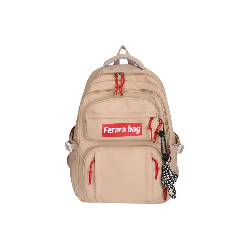WICKBUEN Oxford Backpack Regular Unisex Orange Red/White/Black-18