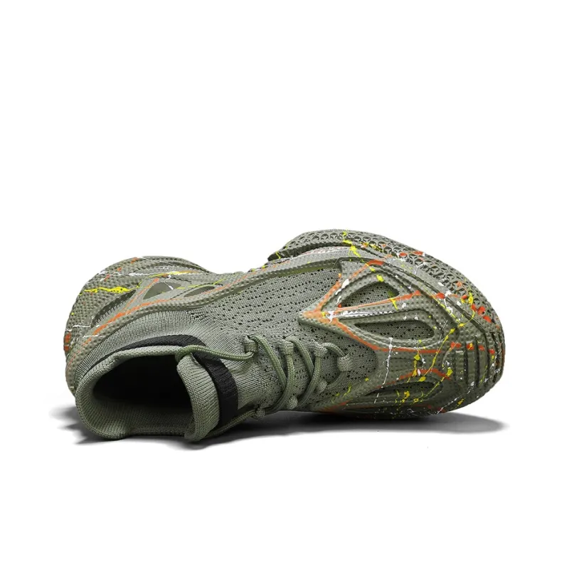 AMICNIEGD Breathable, Slip Resistant, And Abrasion Resistant Mid Top Casual Shoes Men's-18