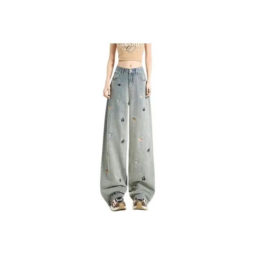 Garbege Jeans Women's Vintage Blue Pants