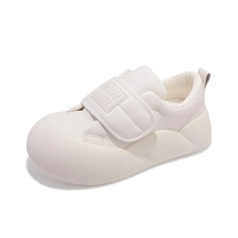 Shen Linsen Anti Slip Wear Resistant Low Top Skateboard Shoes Women's Raw White-2