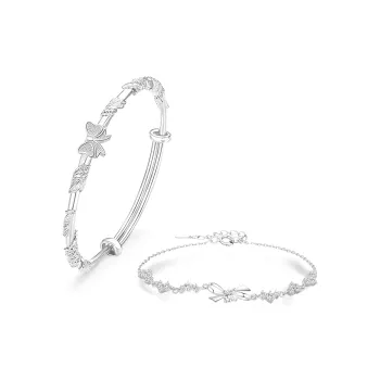 NUSQ Sterling Silver Bangles Women's