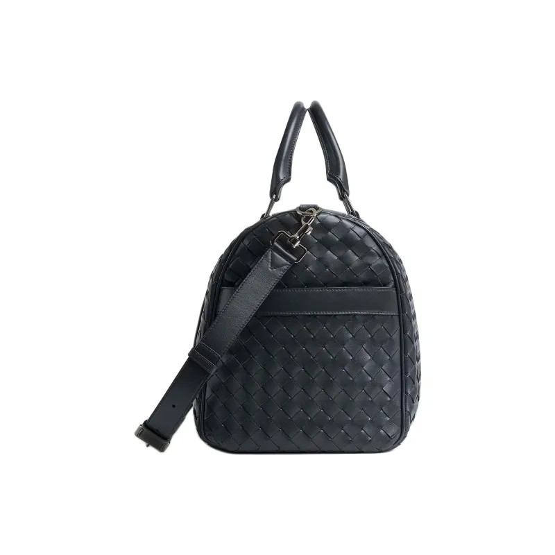 Bottega Veneta Intrecciato Cow Leather Travel Bag Men's Gray-1
