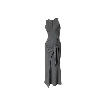 DOKZB Sleeveless Dresses Women's Dark Gray