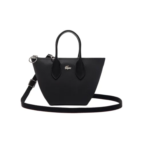 LACOSTE PVC Tote Bag, Shopping Bag, Crossbody Bag, Handbag Mini Women's Black