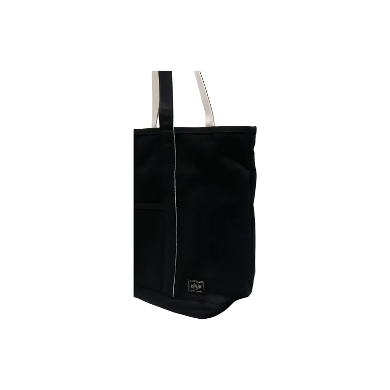 PORTER Cotton Tote Bag Shopping Bag Shoulder Bag Handbag Men's Black-3