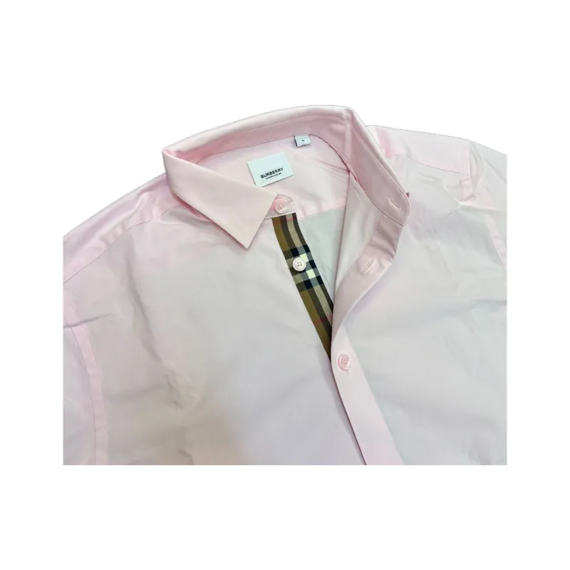 Burberry Shirts Men Pink-1