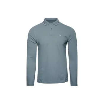EMPORIO ARMANI Polo Shirt Men's Silver Blue