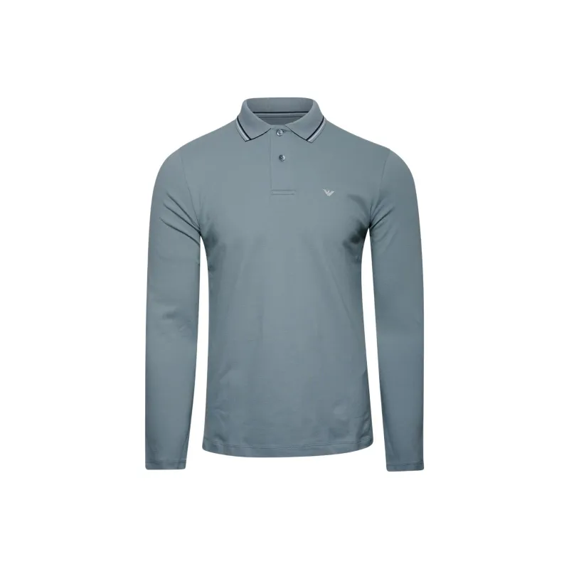 EMPORIO ARMANI Polo Shirt Men's Silver Blue-0