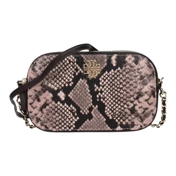 TORY BURCH Leather Shoulder Bag Women's Brown & Pink
