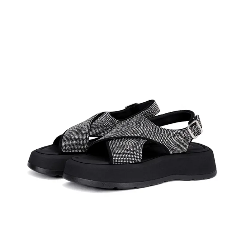 JESSICA SOPHIA One Strap Sandals Women's Gunmetal-1