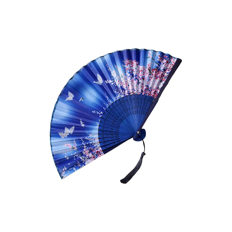 JINGDI Twill Damask And Silk Foldable Small Fan-20