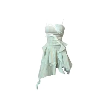 Mu Xiao Xin Slip Dresses Women's Light Green