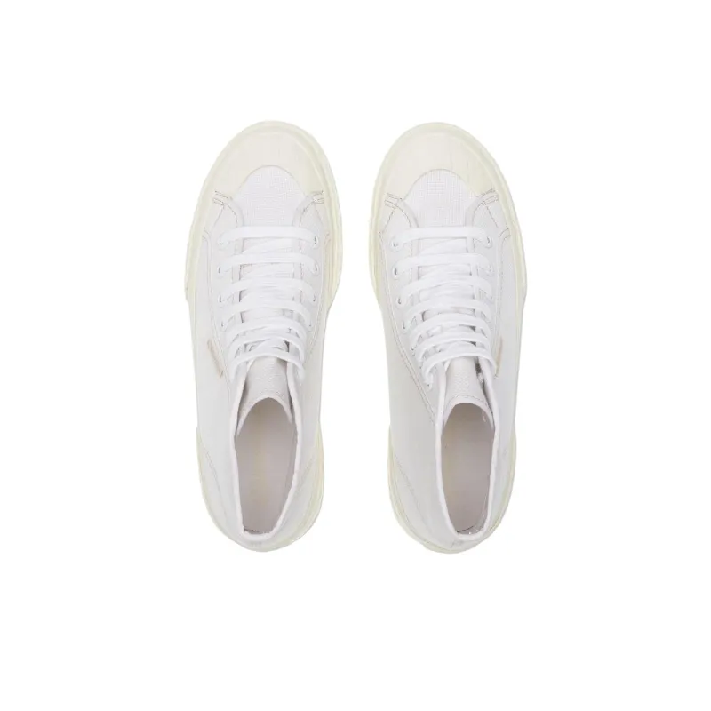 SUPERGA 2696 Stripe Abrasion Resistant High Top Skateboard Shoes Unisex White-3