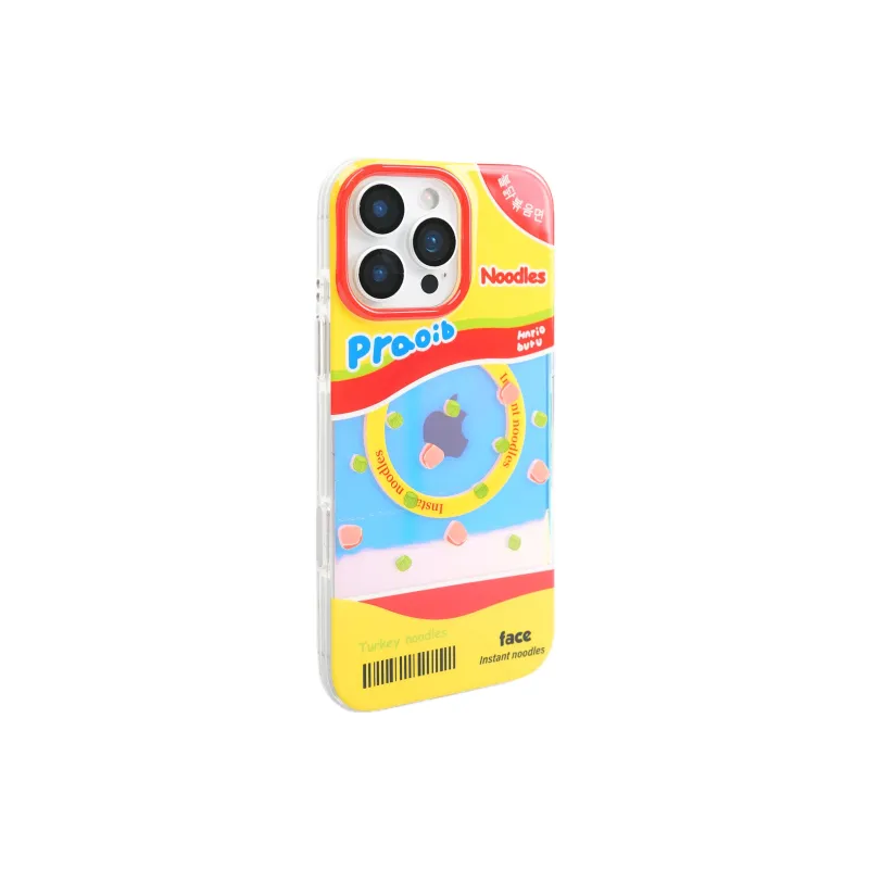 Wei Xin Acrylic Material Laser Korea Noodle Phone Cases Compatible With IPhone 16/15 Pro Max/Apple 13/14 Pro/Max-5