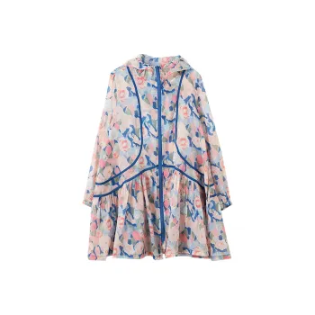 LUYOUYE Trench Coats Women's Blue
