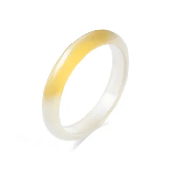 Artisan Lock Heart Jade Natural Chalcedony Bangles Women's