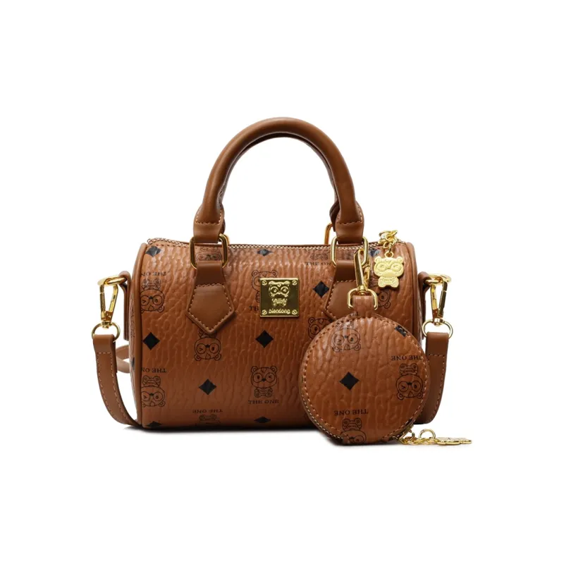 Yalu PU Handbag Regular Women's Brown/Pink/Ecru-1