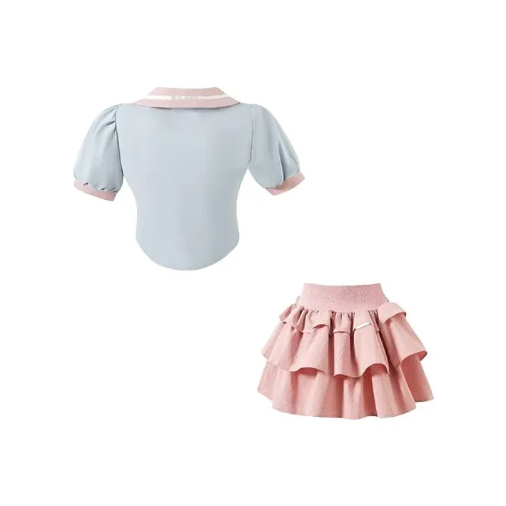TIBINB Two Piece Skirt Sets Women's-1