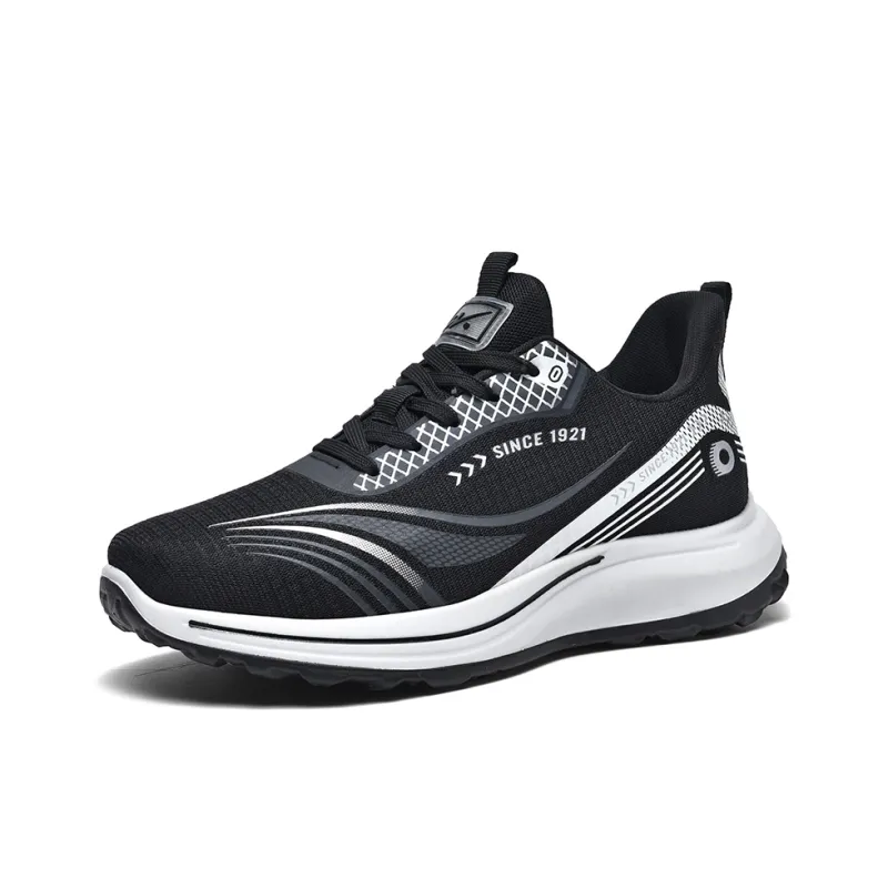 DOUBLE STAR 88 Cushioning, Slip Resistant, And Abrasion Resistant Low Top Casual Running Shoes Men's Black-1