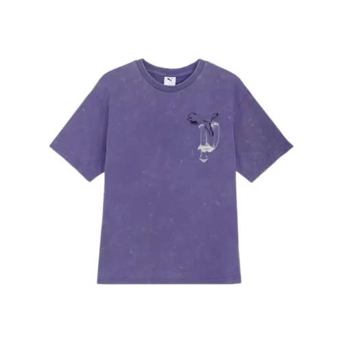 PUMA T Shirts Unisex Purple