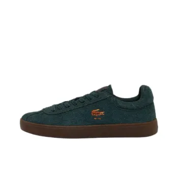 LACOSTE Anti Slip Wear Resistant Low Top Skateboard Shoes Women's Dark Green