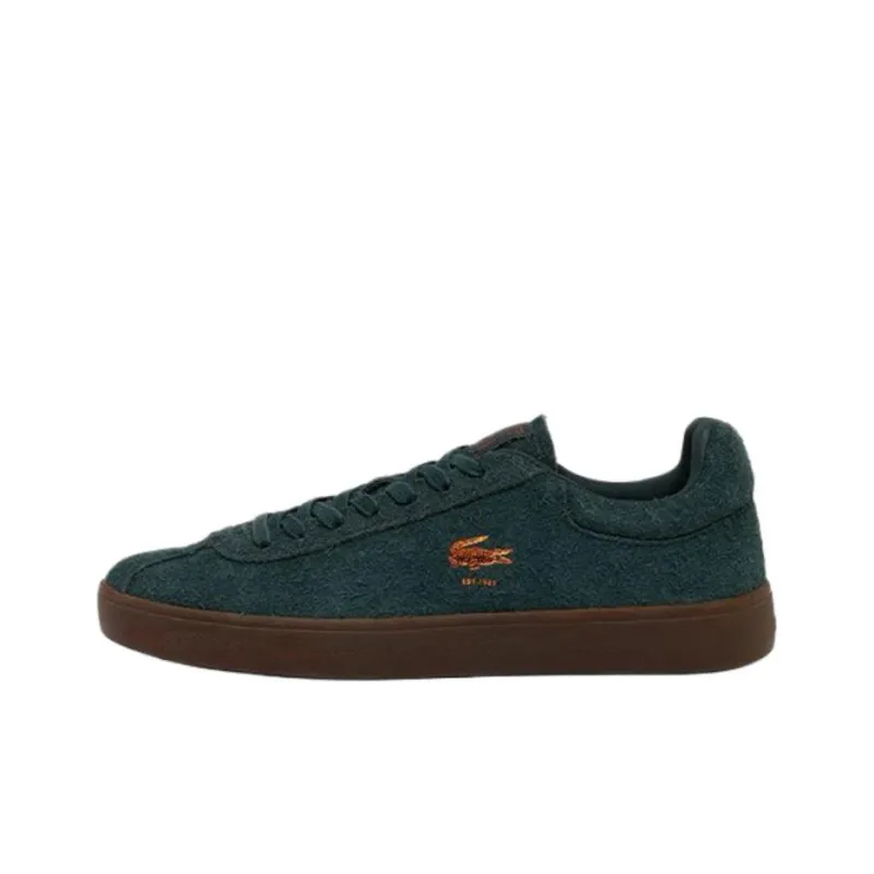 LACOSTE Anti Slip Wear Resistant Low Top Skateboard Shoes Women's Dark Green-0