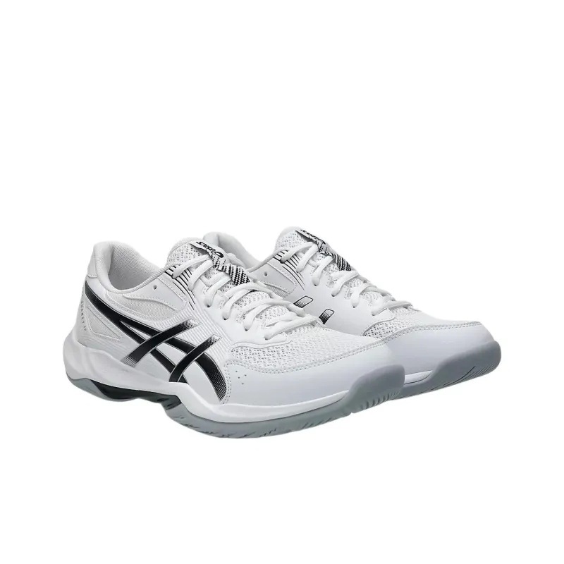 Asics GEL ROCKET 12 Anti Slip Wear Resistant Low Top Training Shoes Men's White Black-1