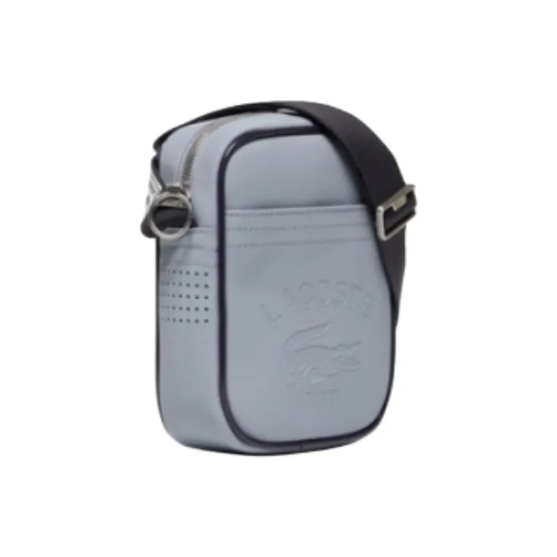 LACOSTE PVC Shoulder Bag Unisex Dark Gray-2