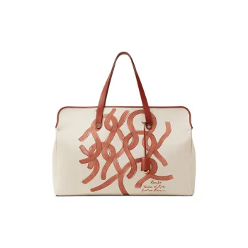Loro Piana Cotton Tote Bag, Shopping Bag, Handbag Women's Beige