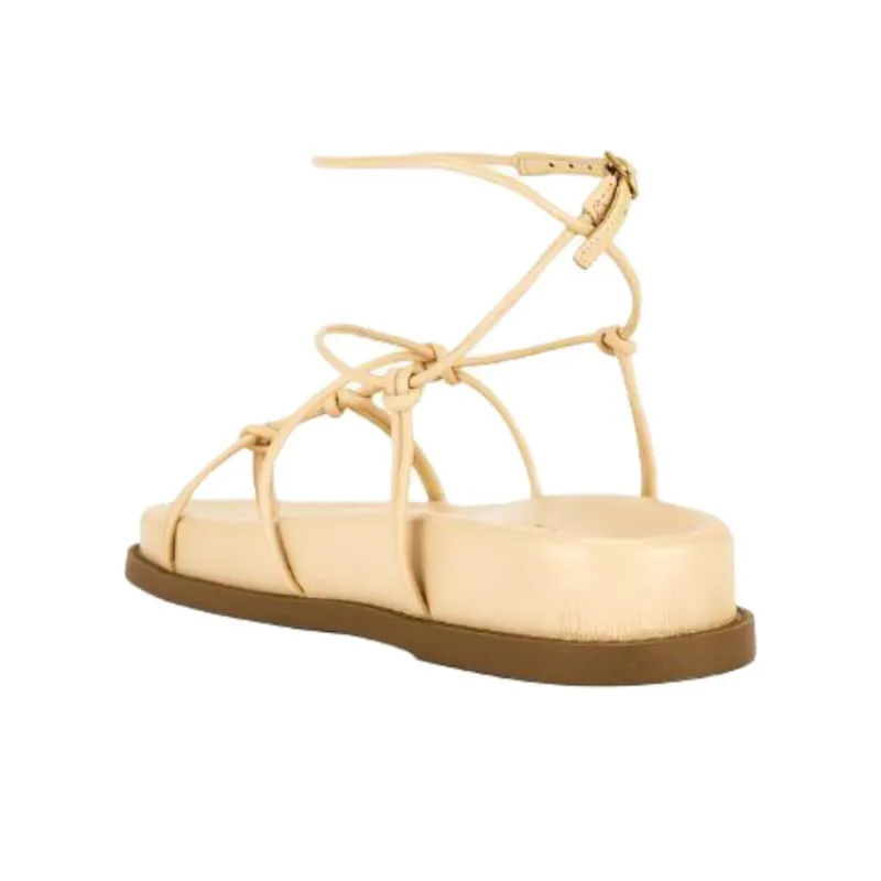 Schutz Calabria One Strap Sandals Women's Beige-4