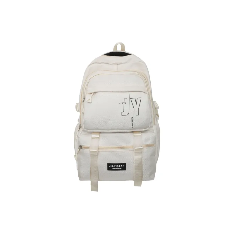 Yalu Nylon Backpack Unisex White/Gray/Black/Khaki/Blue-0