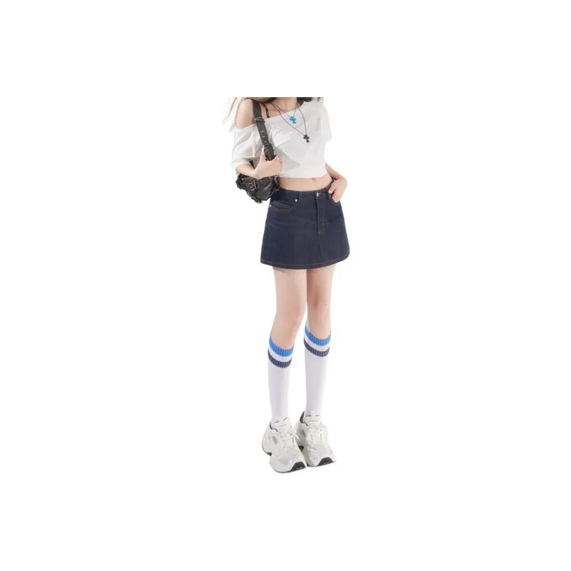 BENGEN Denim Short Skirts Women's-2
