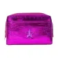 Crocodile Leather Rose Red Makeup Bag