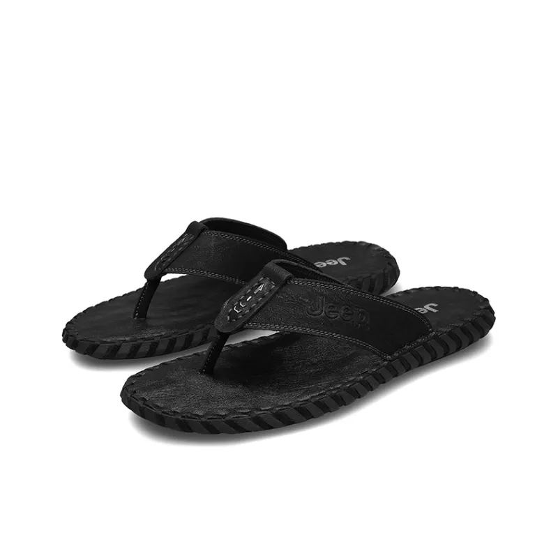 Jeep Rubber Sole Odor Resistant Slip Resistant Flip Flops Unisex-8