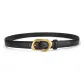 Gold Buckle Stone Oval Black