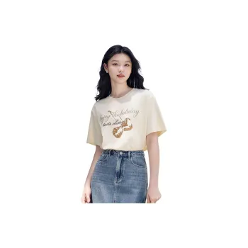 LUYOUYE Drop Shoulder Sleeve T Shirt Women's