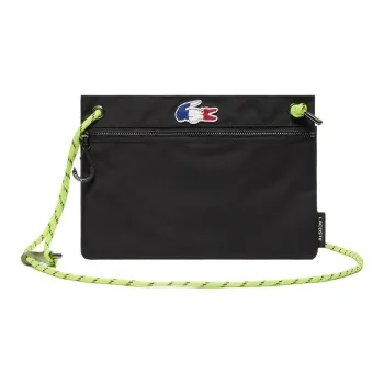 LACOSTE Nylon Shoulder Bag Regular Women's Black & Yellow