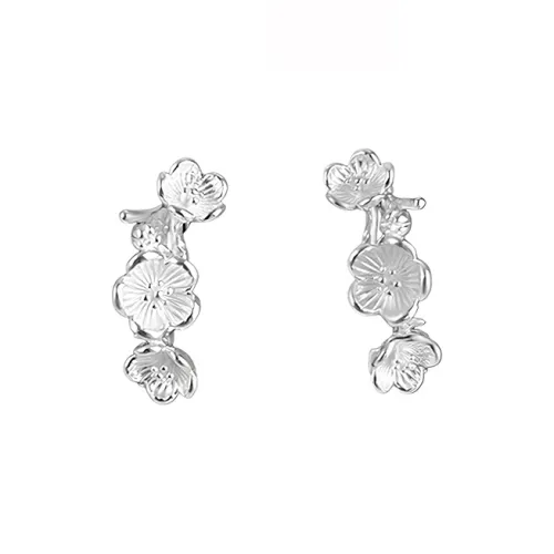 Zhou Jifeng S 999 Fine Silver Stud Earrings Women's