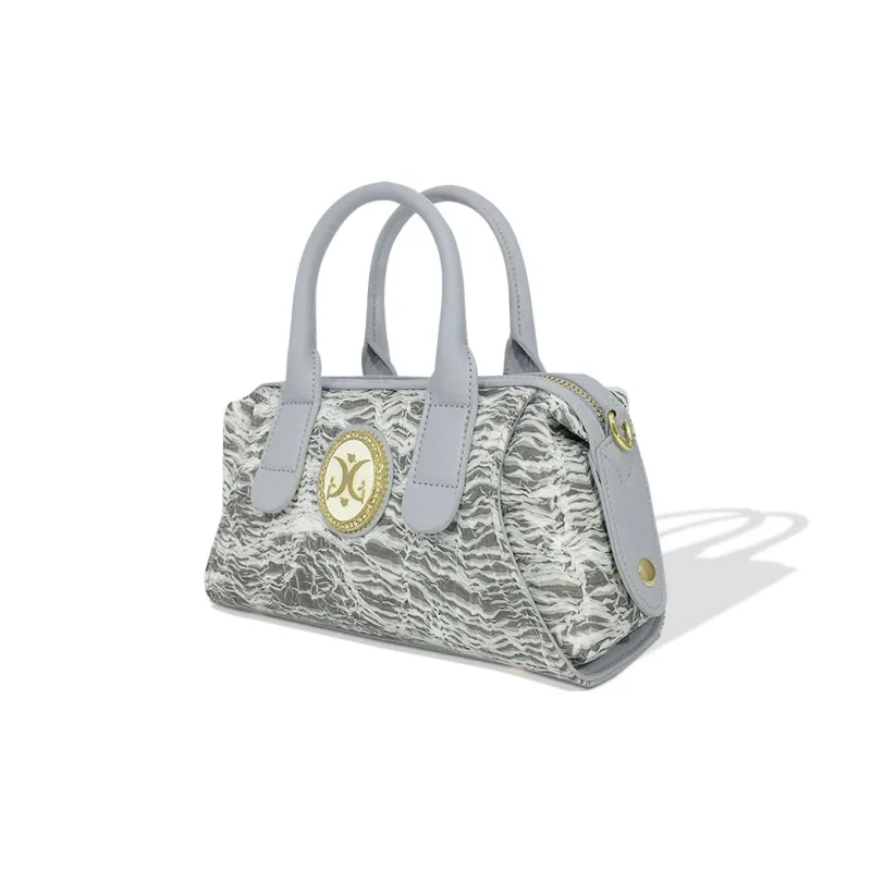 MACK JODAER Synthetic Leather One Shoulder Handbag Women's Light Gray Yarn-2