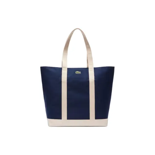 LACOSTE Recycled Canvas Bag, Tote Bag, Shopping Bag, Handbag Women's Marine Blue