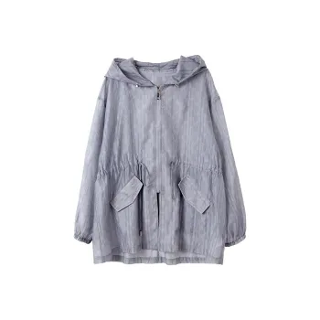 LUYOUYE Trench Coats Women's Gray