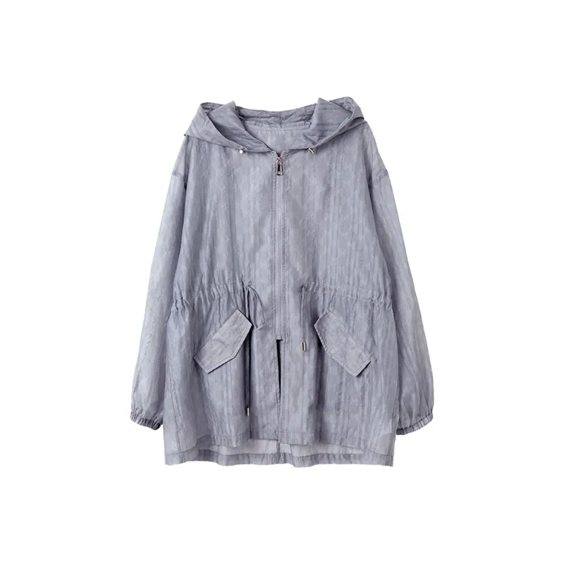LUYOUYE Trench Coats Women's Gray-0