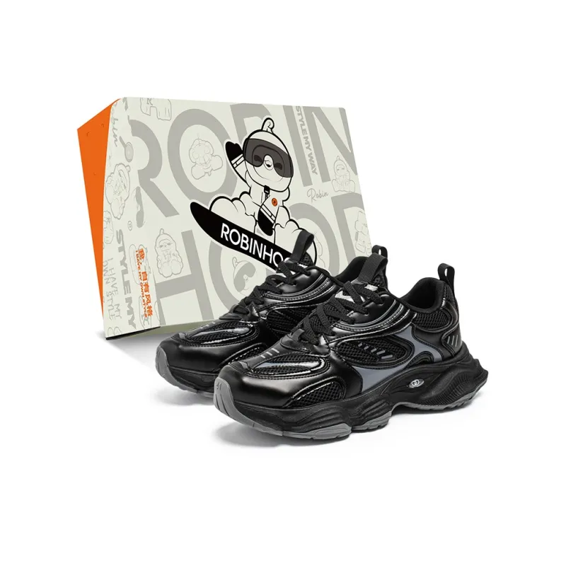 ROBINHOOD Cushioning, Slip Resistant, Abrasion Resistant, Coverage, Support, Lightweight Low Top Chunky Sneakers Men's-0