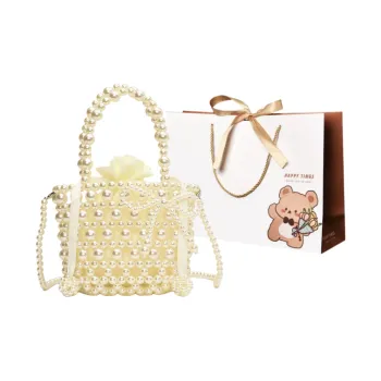 ERANGBEAR Woven Handbag Regular Women's White