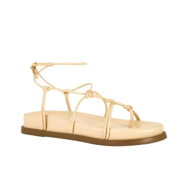 Schutz Calabria One Strap Sandals Women's Beige-3