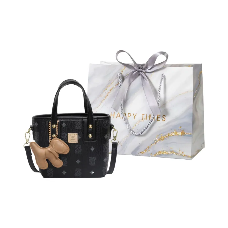 Miss Angel PU Crossbody Handbag Women's Brown/Pink-27