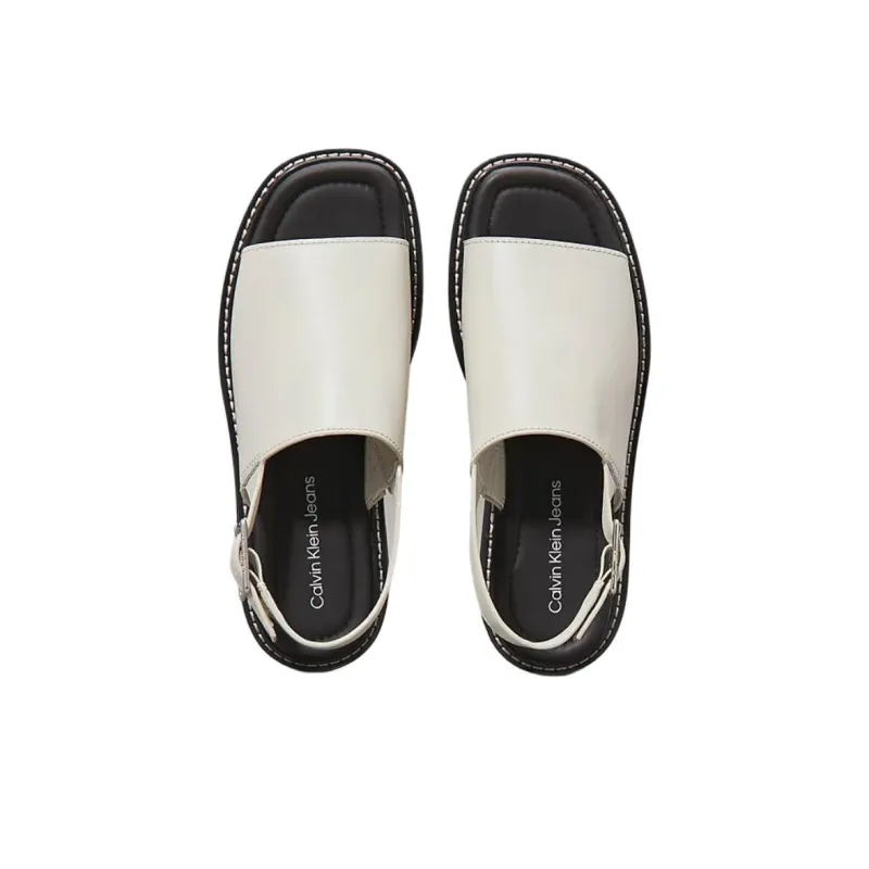 CKJ CALVIN KLEIN JEANS One Strap Sandals Women's White-3