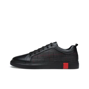 Dunnu Cushioning Impact Resistance Low Top Skateboard Shoes Men's Black