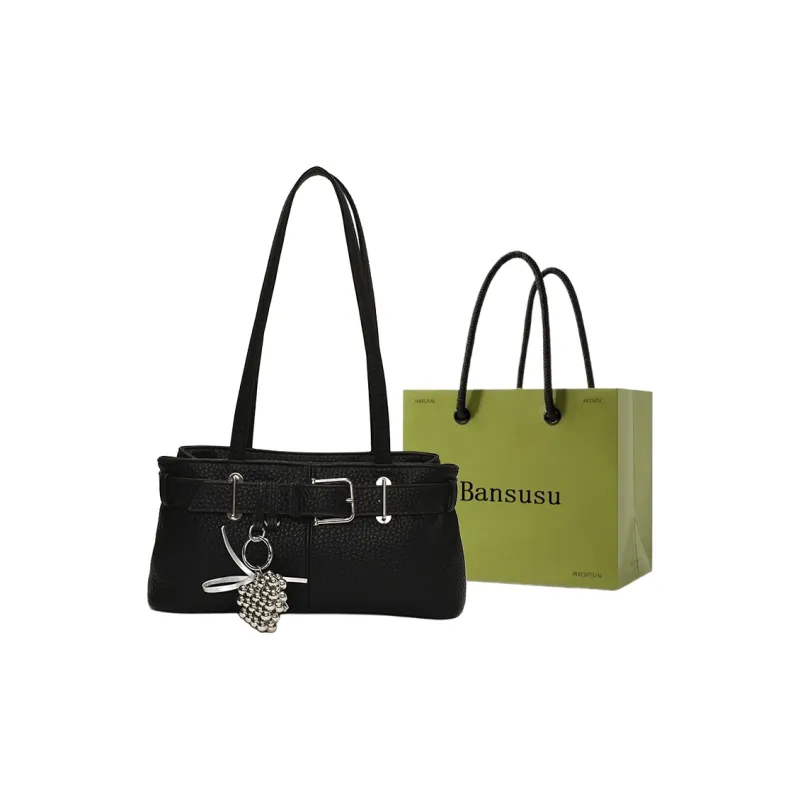 Bansusu PU Shoulder Bag Women's Black/Ecru/Red/Gray Blue-0