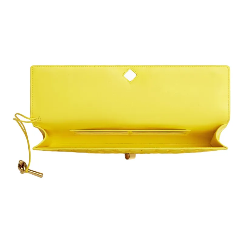 Bottega Veneta Lambskin Handbag Women's Yellow-3